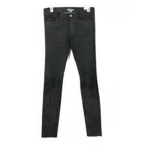 Vince Black Alligator Print LEATHER leggings (stretchy!)